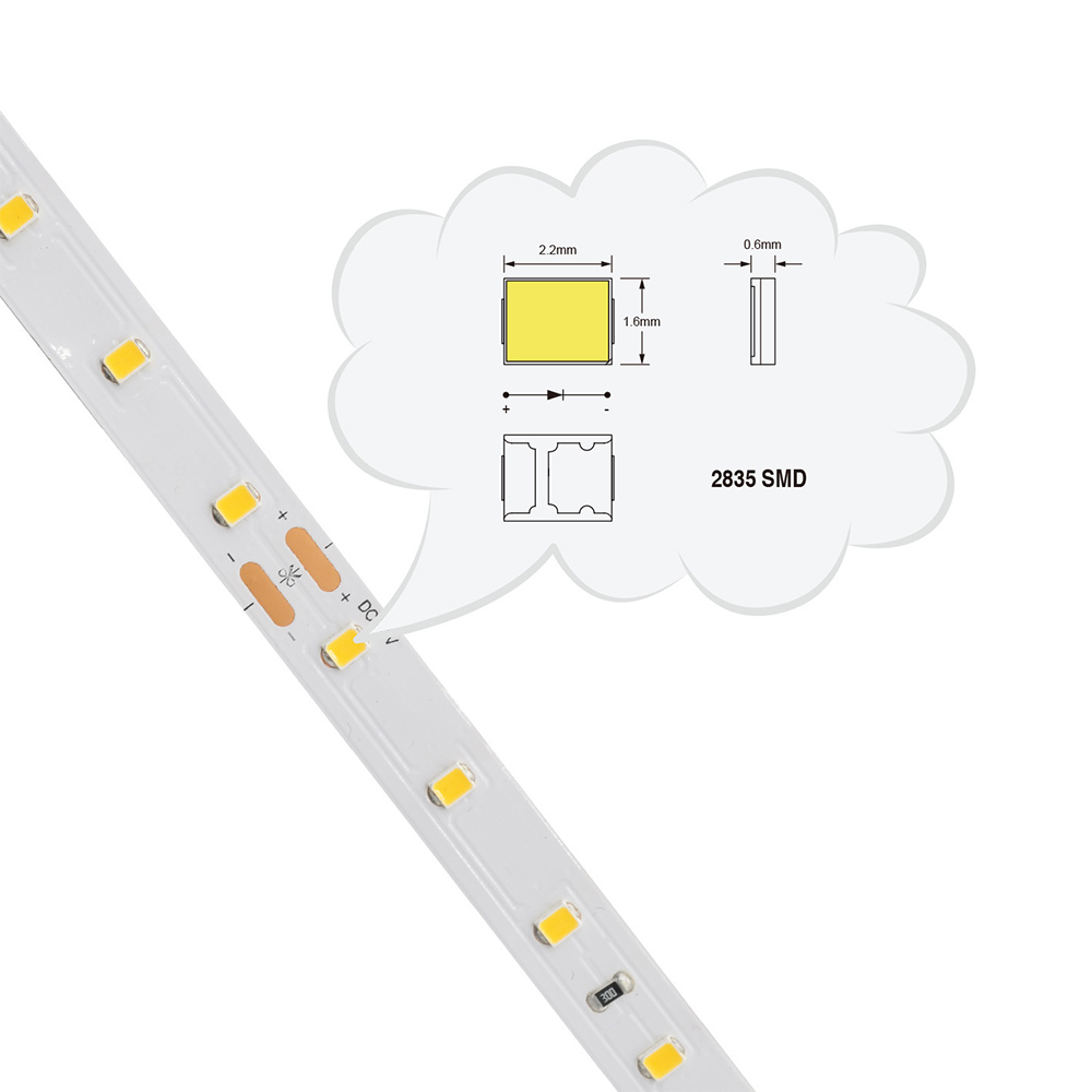 DC24V 2835SMD 80LEDs/M White LED Strip Light - High-Efficiency Constant Voltage Flexible LED Lights DC24V 2835SMD 80LEDs/M White LED Strip Light - High-Efficiency Constant Voltage Flexible LED Lights